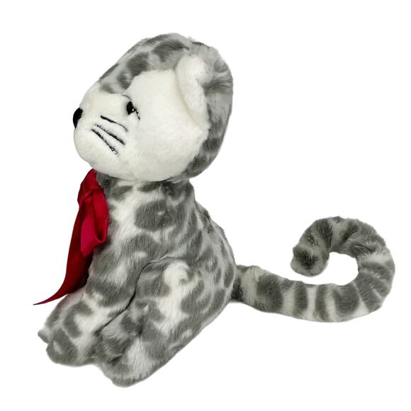 Gymboree Snow Leopard Kitty Cat Gray White Plush Toy Stuffed 8" Rare - Picture 3 of 12